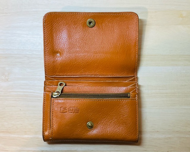 二つ折りレザーウォレット